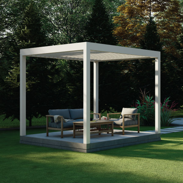 K-BANA ready-to-install manual louvered outdoor structure - Azenco Outdoor